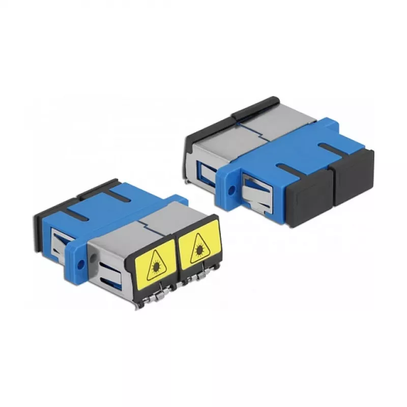 Acoplador de fibra ótica DeLOCK 86893 SC duplex fêmea para SC duplex fêmea azul
