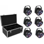 Conjunto de luz LED PAR EUROLITE 20000626, 6×36W RGB, projetores de lavagem de palco