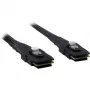 Inter-Tech - Cabo SAS interno - Serial ATA 150/300/600 - 36 PIN 4iMini MultiLane para 36 PIN 4iMini MultiLane - 50 cm - com bloqueio - preto