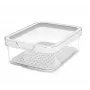 Recipiente de alimentos rotho 1053201100 retangular 1,2 L transparente branco, tecnopolímero, apto para máquina de lavar louça