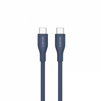 Cabo CANYON CC60SC10 C-C 60W 1m silicone azul-escuro