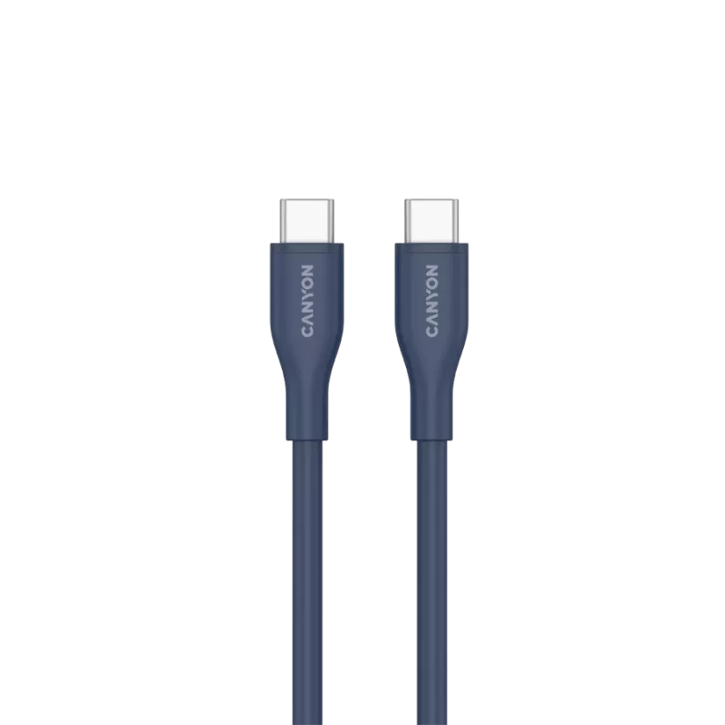 Cabo CANYON CC60SC10 C-C 60W 1m silicone azul-escuro