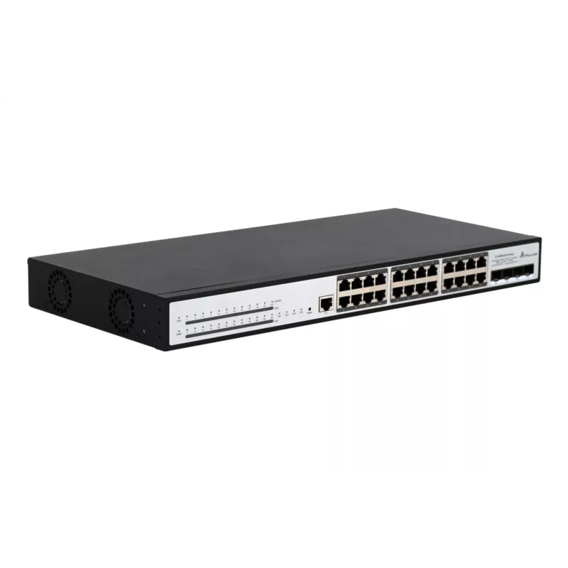 Switch gerido Extralink Chiron Pro 24x RJ45 1000Mb/s PoE 4x SFP+ L3 370W