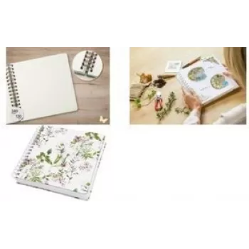 Caderno de espiral sigel Fairytale Garden liso A5 JQ101 — páginas lisas, formato A5