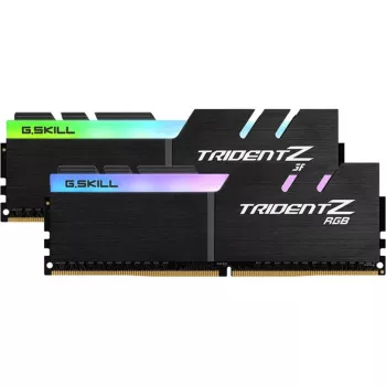 DIMM 32 GB DDR4-3200 (2x 16 GB) kit duplo, memória RAM preto, F4-3200C16D-32GTZRX, Trident Z RGB, INTEL XMP