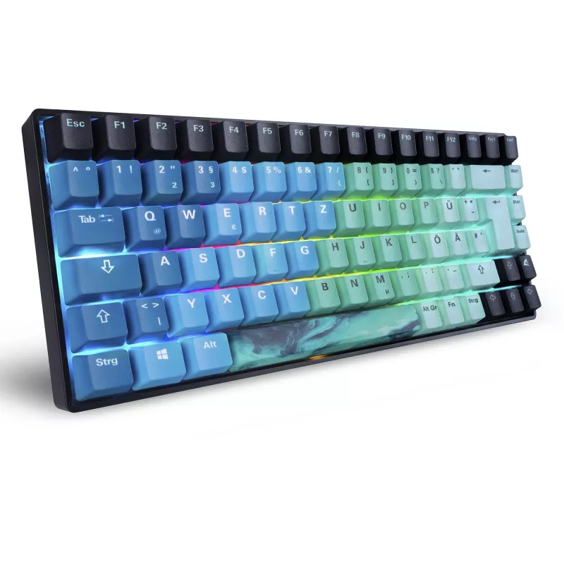 Teclado mecânico para gaming Sharkoon SKILLER SGK50 S3 Ultimate Rev2 azul-menta layout QWERTZ
