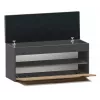 Sapateira fechada Top e Shop PARMA — antracite e carvalho, aglomerado, 1000×490×350 mm