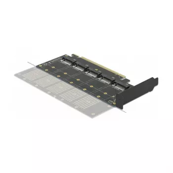 Placa DeLOCK PCI Express x16 para 5 x M.2 Key B / SATA internos
