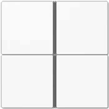 Conjunto de interruptores de parede Jung LS 404 TSA WW, 4 tomadas branco, compatível com série 4074/4094/4194 TSM