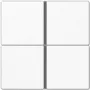 Conjunto de interruptores de parede Jung LS 404 TSA WW, 4 tomadas branco, compatível com série 4074/4094/4194 TSM