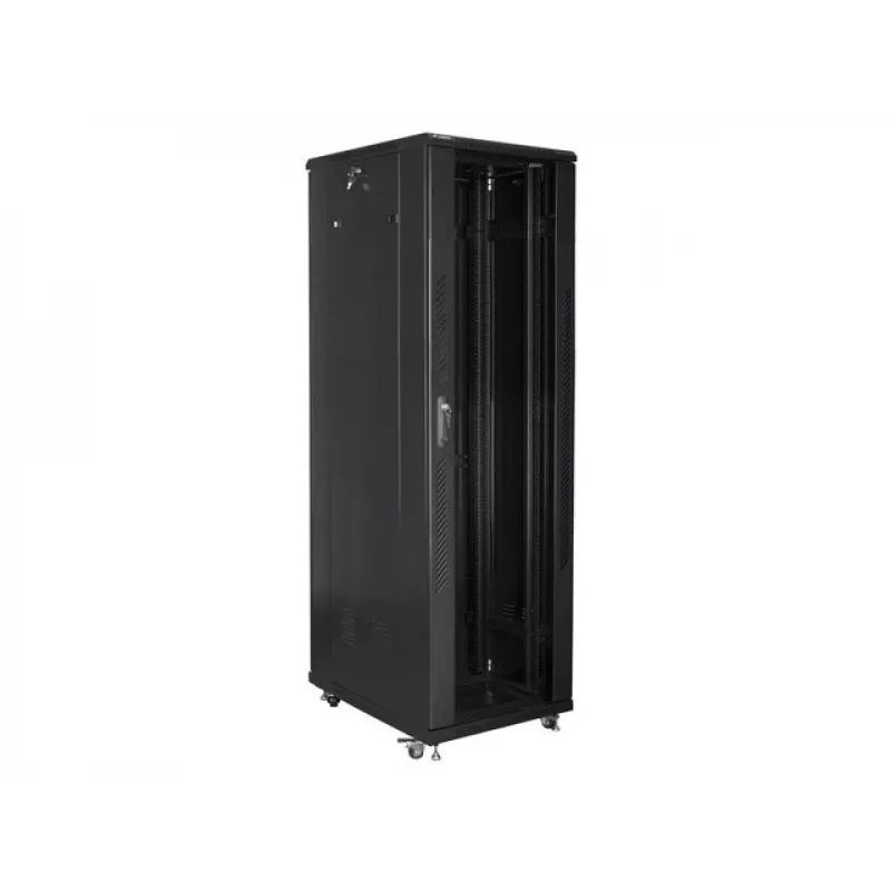 Armário rack Lanberg FF01-6042-12B 42U caixa de chão preto