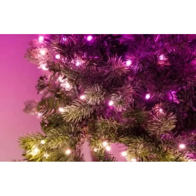 Árvore de Natal pré-iluminada Twinkly Regal Tree 1,50 m – 270 LEDs RGB, Wi‑Fi e Bluetooth, IP20, 36 W, cabo verde