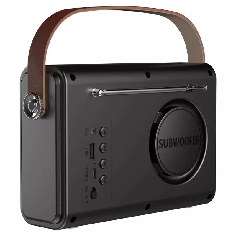 Rádio portátil Savio RS-01 analógico preto