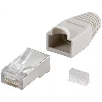 Ficha RJ45 Goobay CAT 5e STP blindada com proteção anti-dobra