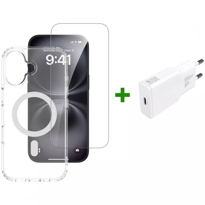 4smarts 3in1 Premium Starter Set para Apple iPhone 17, compatível com MagSafe