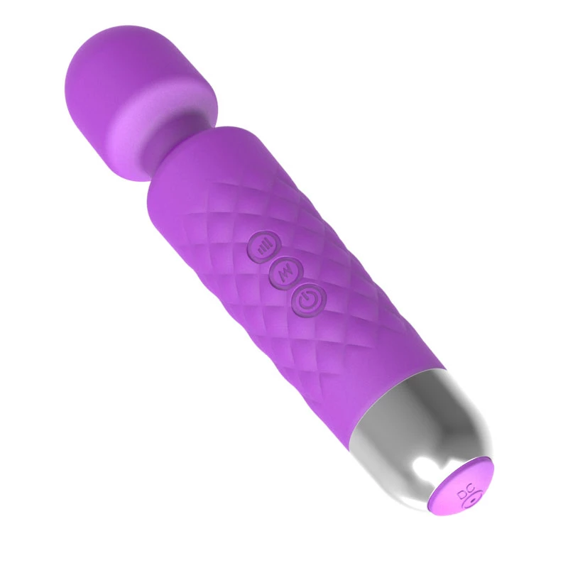 Massageador de clítoris Erolab Wand-M roxo recarregável à prova de água