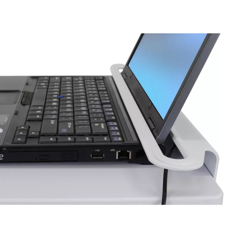 Carrinho para portátil Ergotron StyleView, SV10 – carrinho para notebook – médico – metal – branco, alumínio – tamanho do ecrã: até 43,2 cm (até 43,20 cm (17)) (SV10-1100-0)