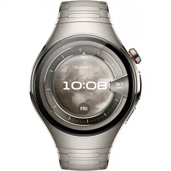 Smartwatch HUAWEI WATCH 5, 1,5 polegadas AMOLED, 466×466, 46 mm caixa de titânio, Wi‑Fi, GPS, prateado