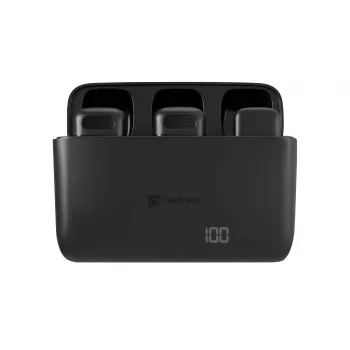 NATEC Hopper Black microfone lavalier/de lapela