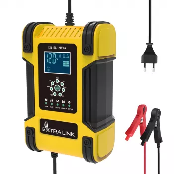 Carregador de bateria inteligente Extralink Shango | Retificador | 100 - 240VAC, 12V 12A, 24V 6A