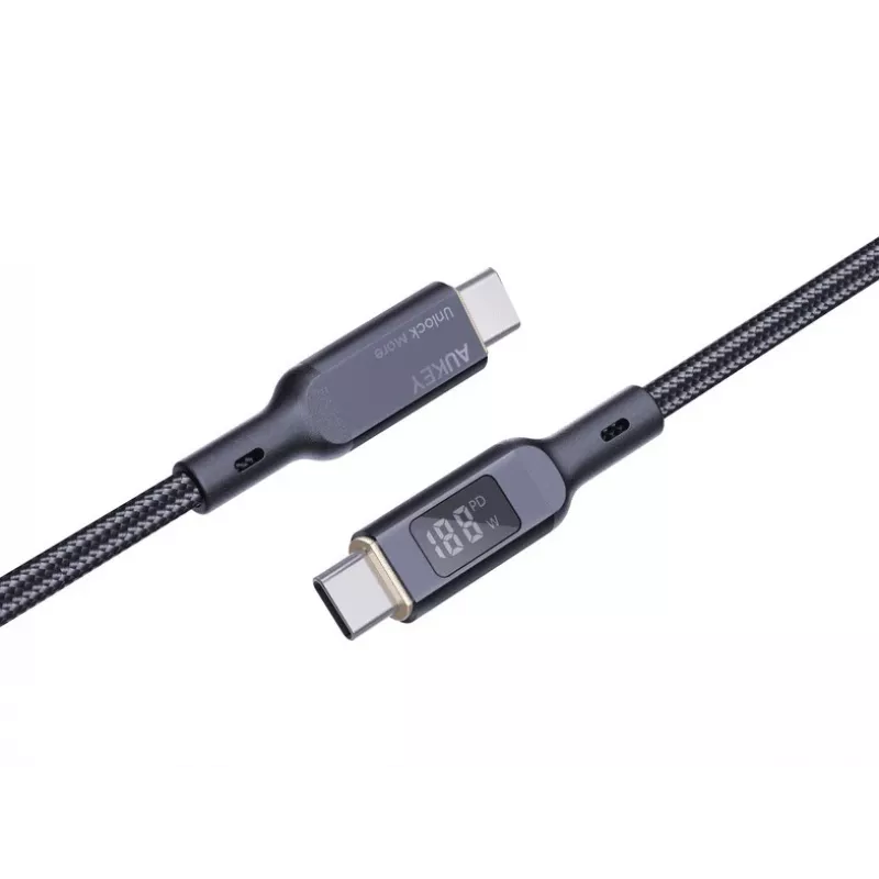 Cabo USB AUKEY CB-MCC102 1,8 m USB-C preto 480 Gbit/s