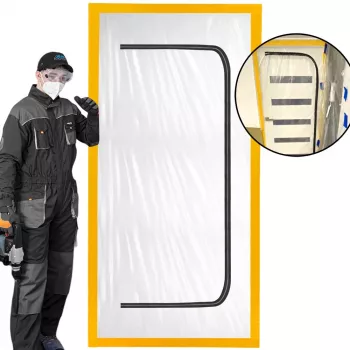 Porta de proteção contra pó para obras XXL, cortina de pó 230 x 135 porta