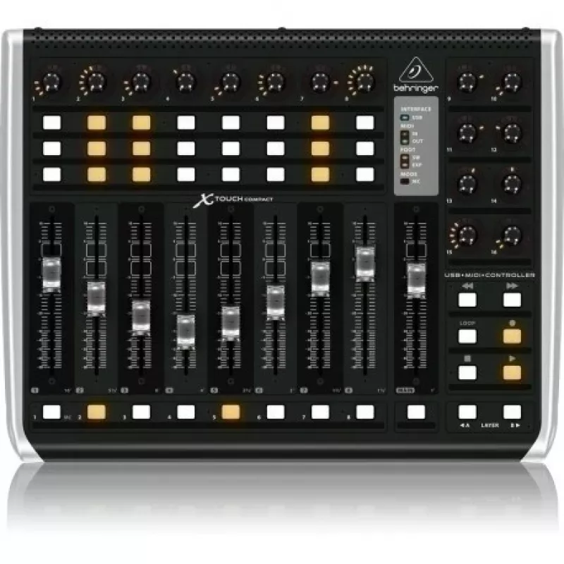 Behringer X-TOUCH COMPACT Teclado MIDI USB Preto