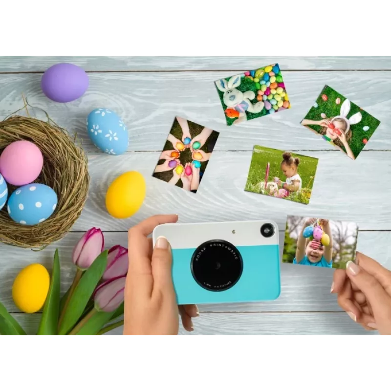 Máquina fotográfica instantânea Kodak PRINTOMATIC, 2x3'', Azul