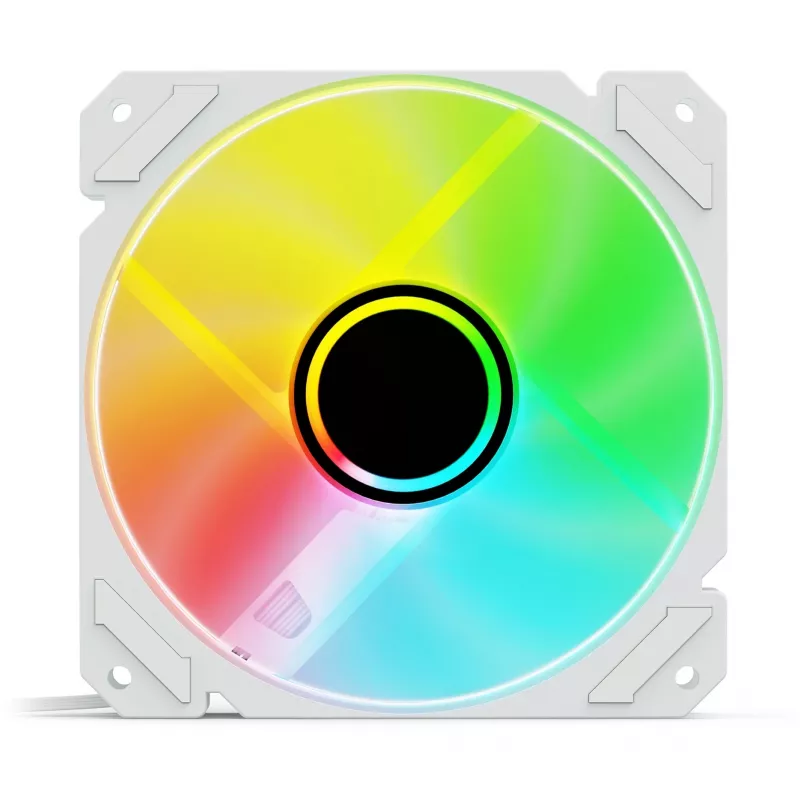 Ventoinha de caixa SHARKOON SHARK Mirror RGB PWM 120mm Branco