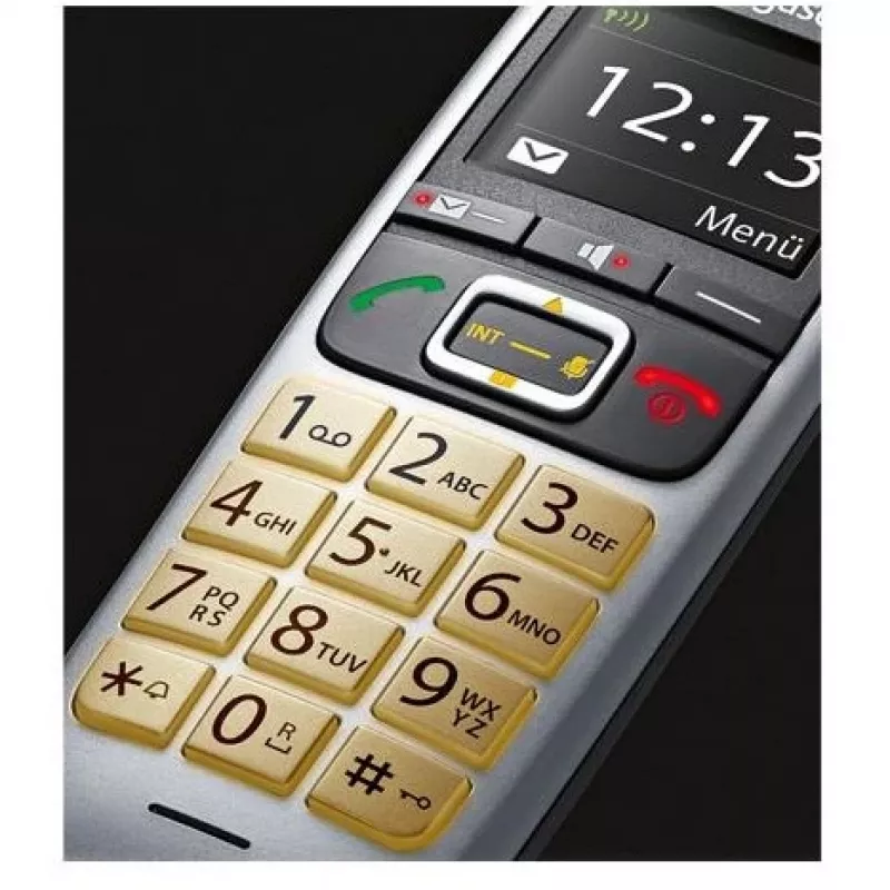Gigaset E560 telefone DECT telefone identificação de chamada preto, prateado