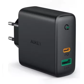 Carregador de parede 2xUSB Power Delivery (1xUSB A+1xUSB C) 5.4A 30W Dynamic Detect PA-D1