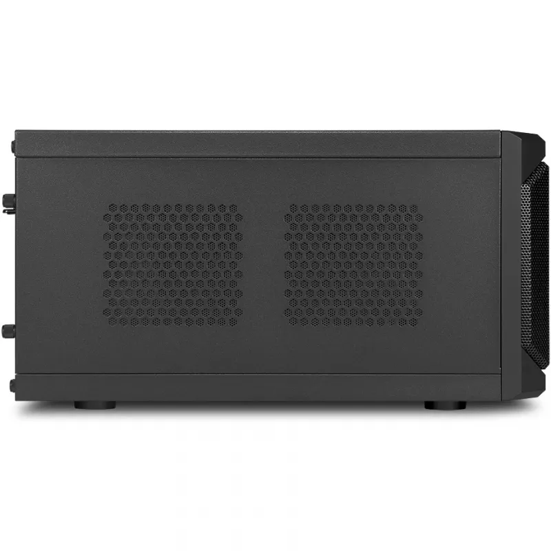 Sharkoon QB One Preto - Midi/Minitower ITX, Mini-ITX 3,5 - Fonte de alimentação para PC/Servidor Arrefecedor - USB, USB 2.0, USB 3.0