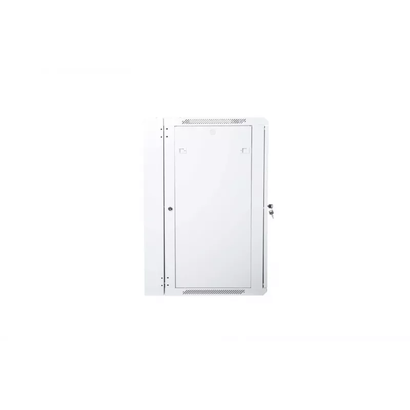 Armário de rede de parede 19 15U 600x600, porta de vidro, cinzento, design dividido, montado, 60kg