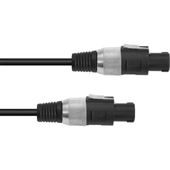 Cabo de coluna Omnitronic 2x1,5 mm², 10 m, preto