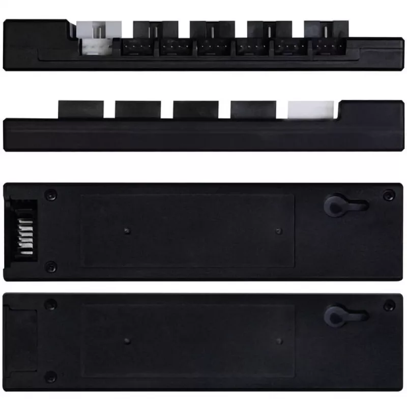Hub USB e PWM Lian Li EDGE HUB EG-HUB01B — 4× USB, 6× ligações PWM para ventoinhas