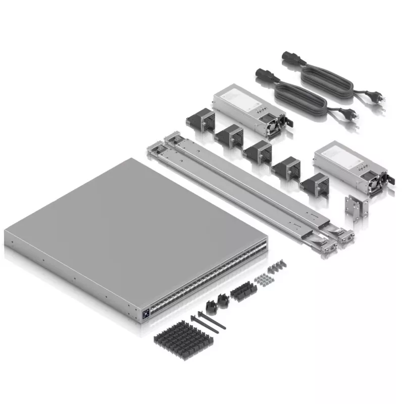 Switch de agregação Ubiquiti ECS-AGGREGATION Enterprise Campus Aggregation 1.8 Tbps HIGH-DENSITY 100G/25G Layer 3 Etherlighting