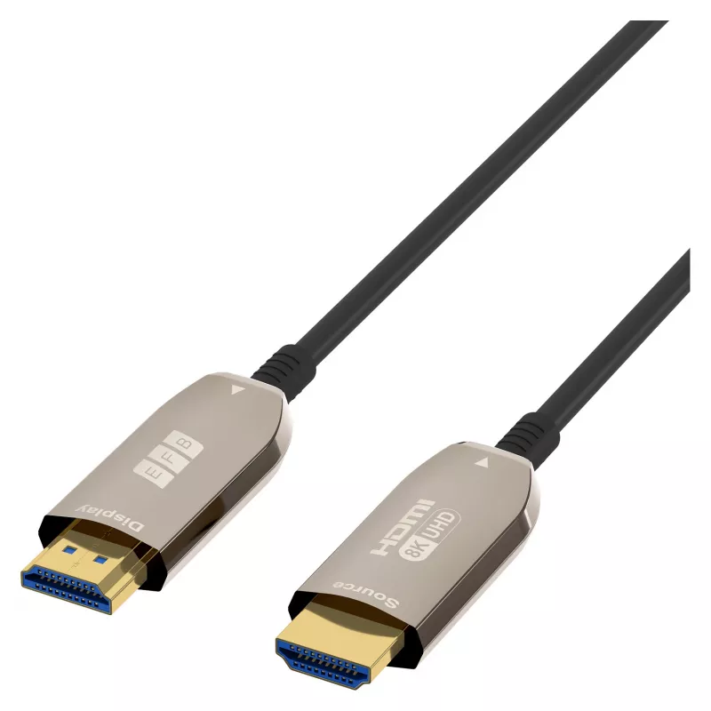Cabo de fibra ótica HDMI EFB Elektronik AOC ativo - Digital/Visualização/Vídeo - 10 m (HDMI-21-00006)