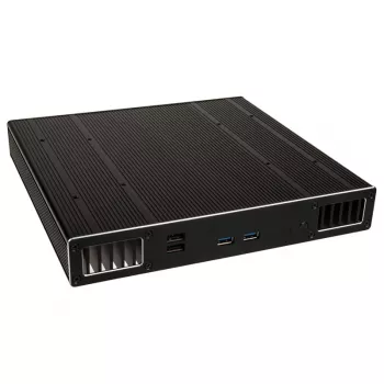 Akasa Plato TN - Ultra Small Form Factor (USFF) - PC - preto - alumínio - escritório doméstico - Kensington