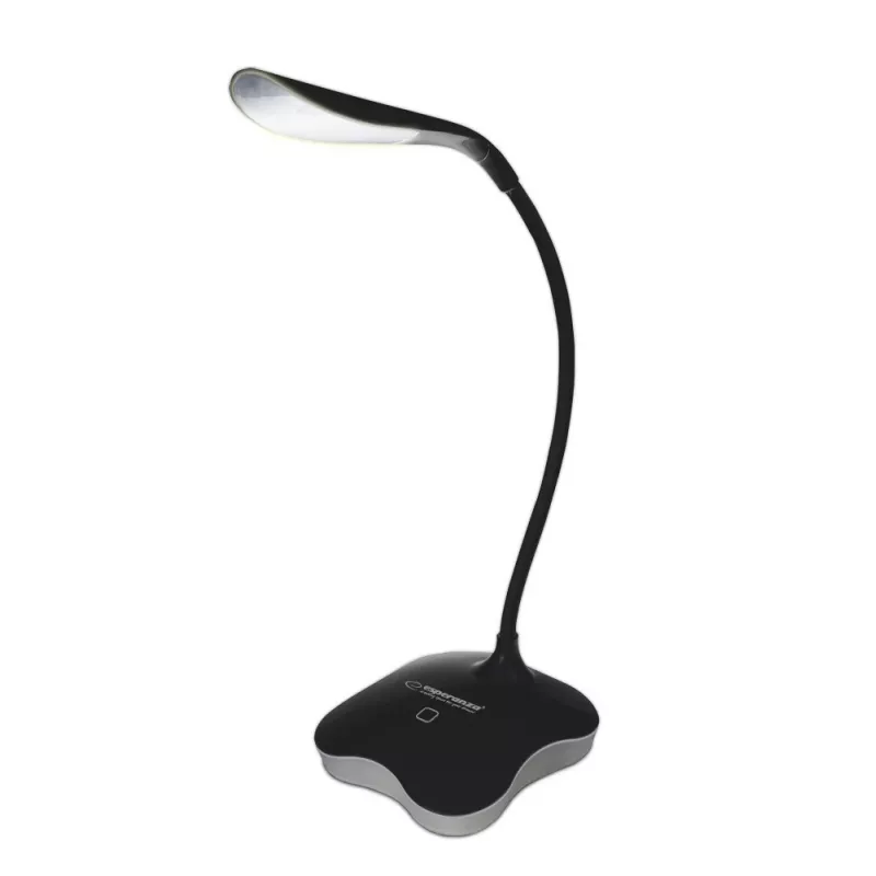 Esperanza ELD105K Mimosa candeeiro de secretária LED, 3 W, preto