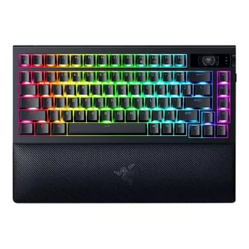Teclado mecânico para gaming Razer BlackWidow V4 Pro 75% sem fios, taxa de interrogação 4000 Hz, interruptores Orange Tactile