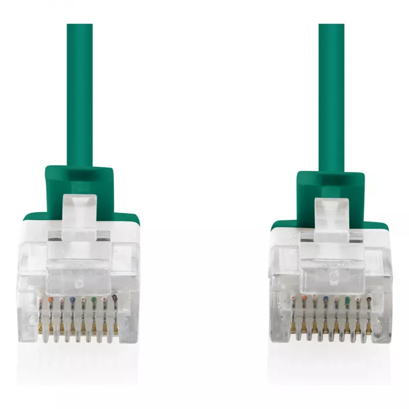 Cabo de rede DIGITUS CAT6 U-UTP fino, 2 m, verde, pack de 10