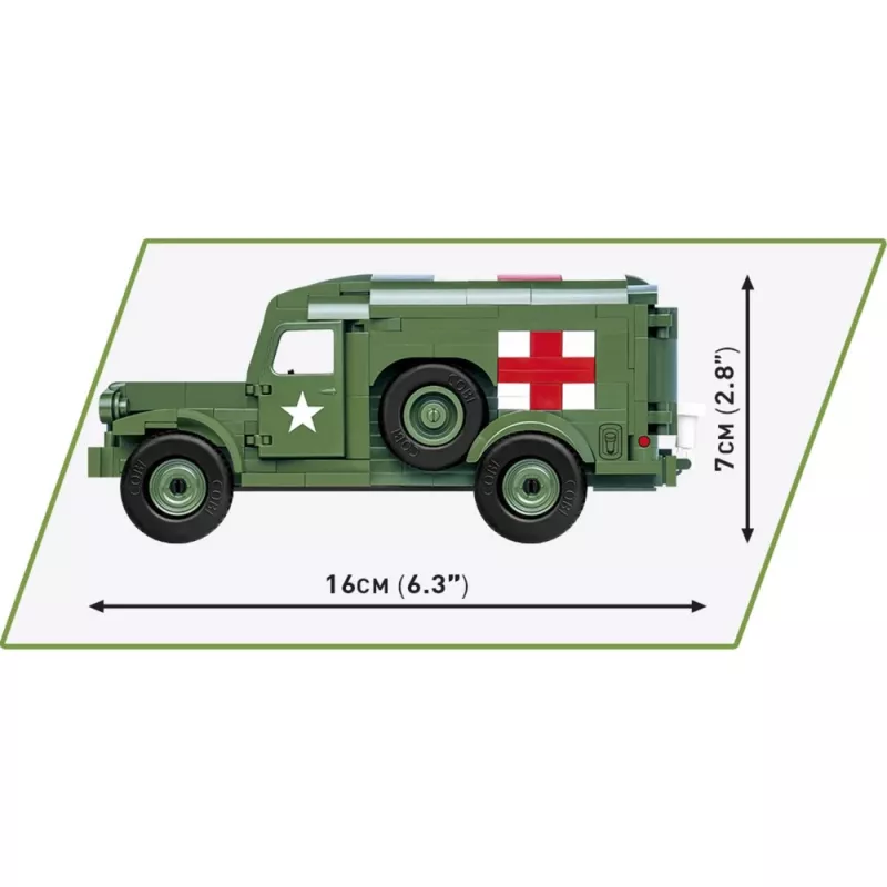 Brinquedo de construção Cobi Dodge WC-54 ambulância modelo 2257 escala 1:35 kit