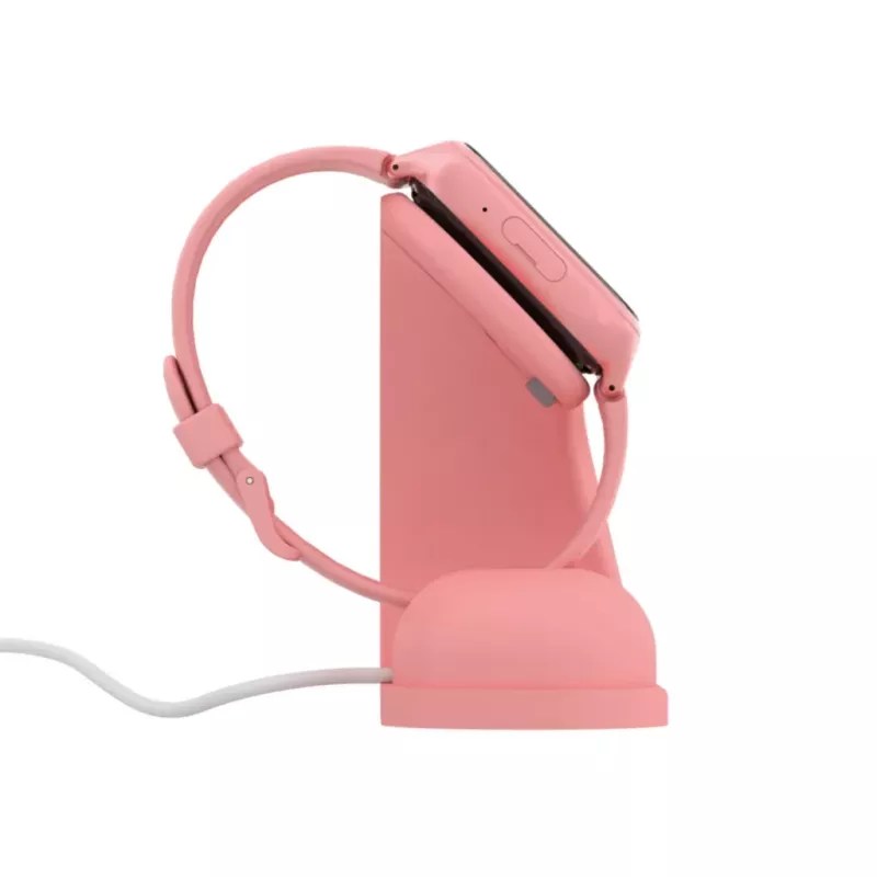 Estação de carregamento Stelio ST-CHS01-PK Junior rosa – dock de carregamento USB para telefones e tablets, porta única, compacto