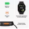 Smartwatch Apple Watch Ultra 3 GPS + Cellular 49mm caixa de titânio preta com bracelete Milanese Loop de titânio preta Medium