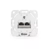 Tomada de rede Digitus DN-9007-1 CAT 6A Classe EA, 2x RJ45, blindada, de encastrar, branca