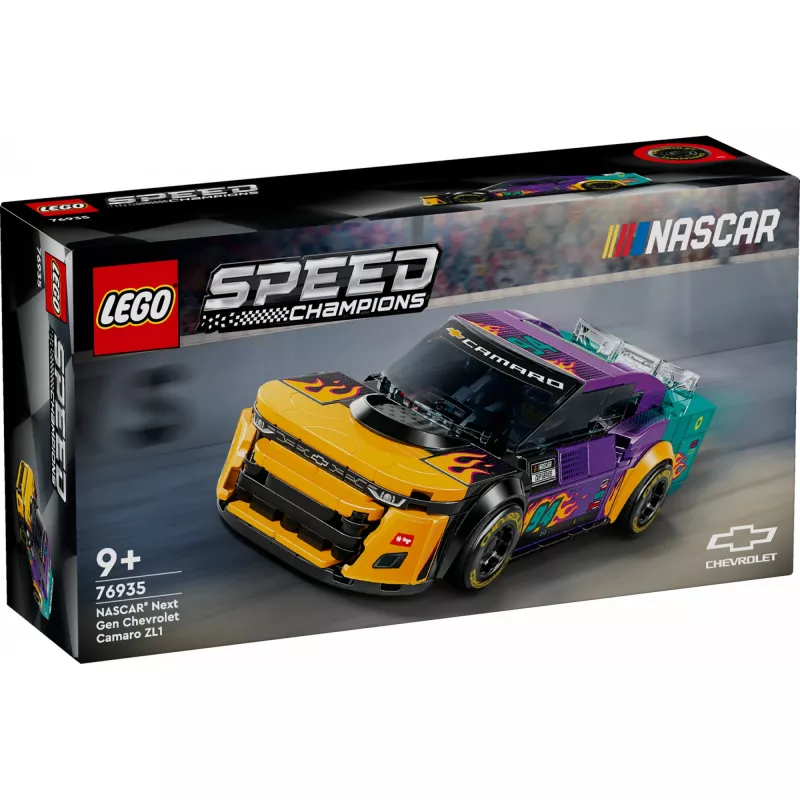 Brinquedo de construção LEGO Speed Champions 76935 NASCAR Next Gen Chevrolet Camaro ZL1, 328 peças, 1 minifigura, idade 9+
