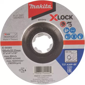 Makita - Disco de desbaste - para metal - 125 mm - grão: A36P-BF