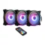 Ventoinha de caixa Inter-Tech Argus RS-08 120mm ARGB - Pack de 3, Preto