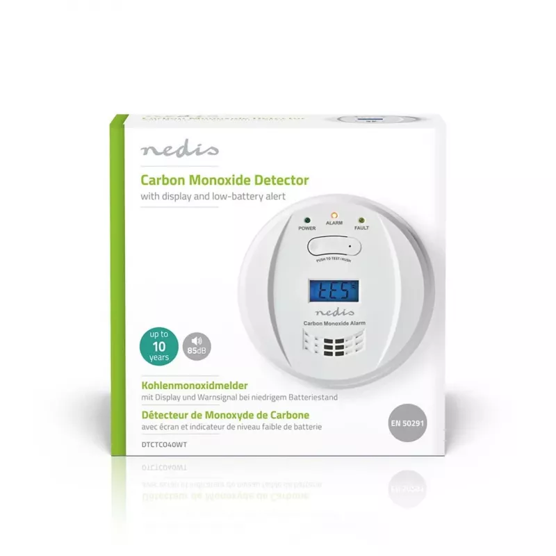 Detetor de gás Nedis DTCTCO40WT monóxido de carbono (CO)