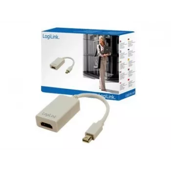 Adaptador de cabo de vídeo LOGILINK Mini DisplayPort para HDMI Type-A CV0036A, 0,1 m, cinzento